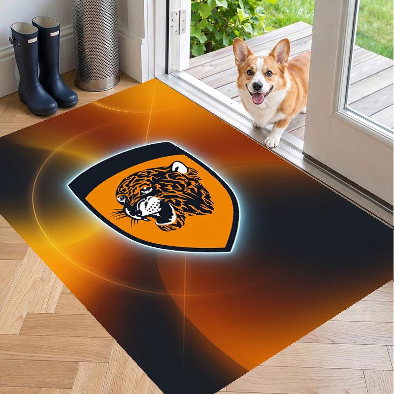 Soft Floor Carpet Hull City Football Pattern Area Rug Decorative Mat For Home Room Decoration
