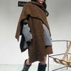 High-End Wool Knit Cape: Cozy Autumn/Winter Solid Color Shawl Coat
