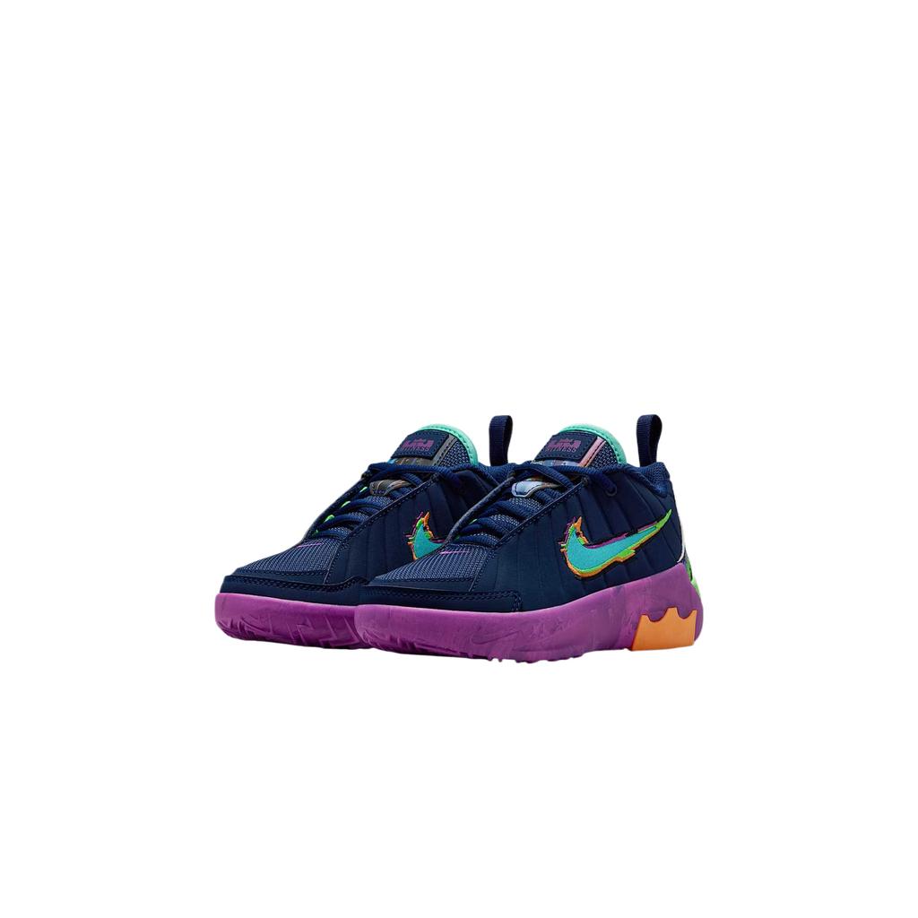 Nike LeBron Witness 9 PS Blue Void/Vivid Purple/Green Strike/Bleached Turquoise Kinder-Sneaker HV2268400