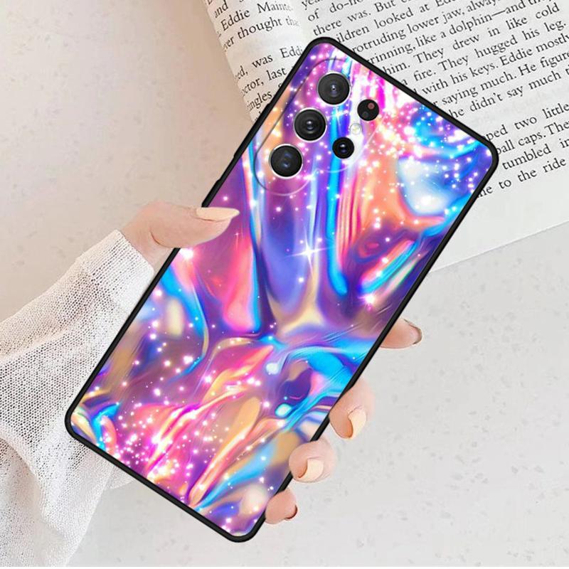 Rainbow Holographic Iridescence Phone Case For Samsung Galaxy S25 S23 S30 S8 S21 S20 FE S24 S22 Note 10 20 Plus lite Ultra