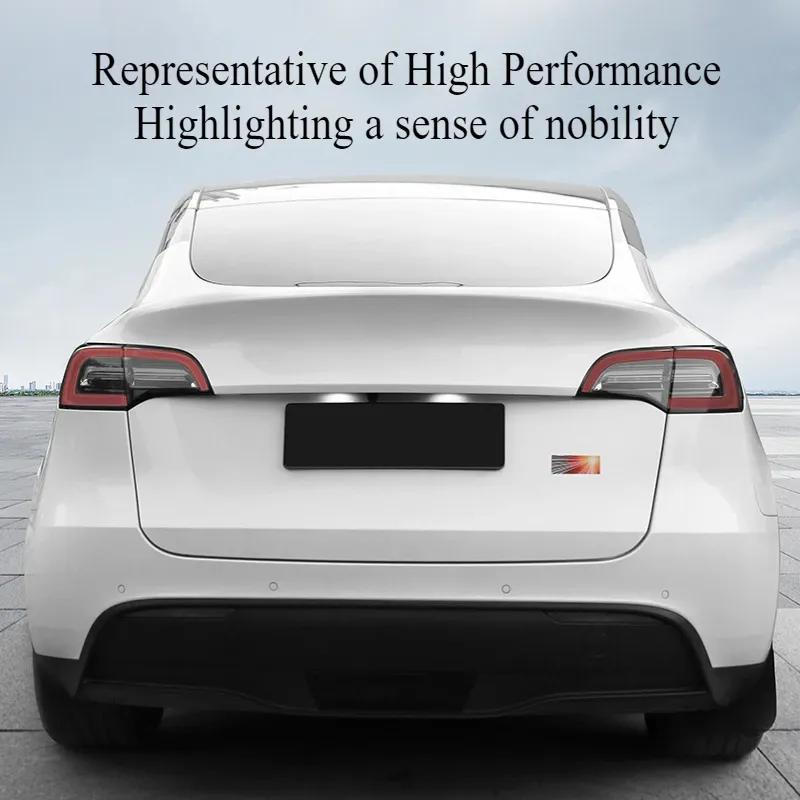 Car Styling PLAID Graphic Trunk Fender Body Badge Emblem Decals Decoration Sticker for Tesla Model 3 X Y S Car Accessories