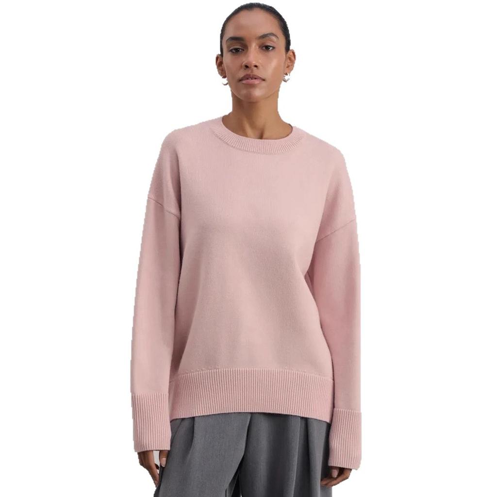 Autumn and Winter Sweaters, Popular Russian Products, Women's Clothing, Knitted Sweaters, Round Neck, Solid Color, Loose, Fashionable Sweaters