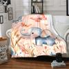 1pc Elephant Name blanket Lightweight Flannel Throw for Sofa Bed Travel Camping Livingroom Office Couch Chair