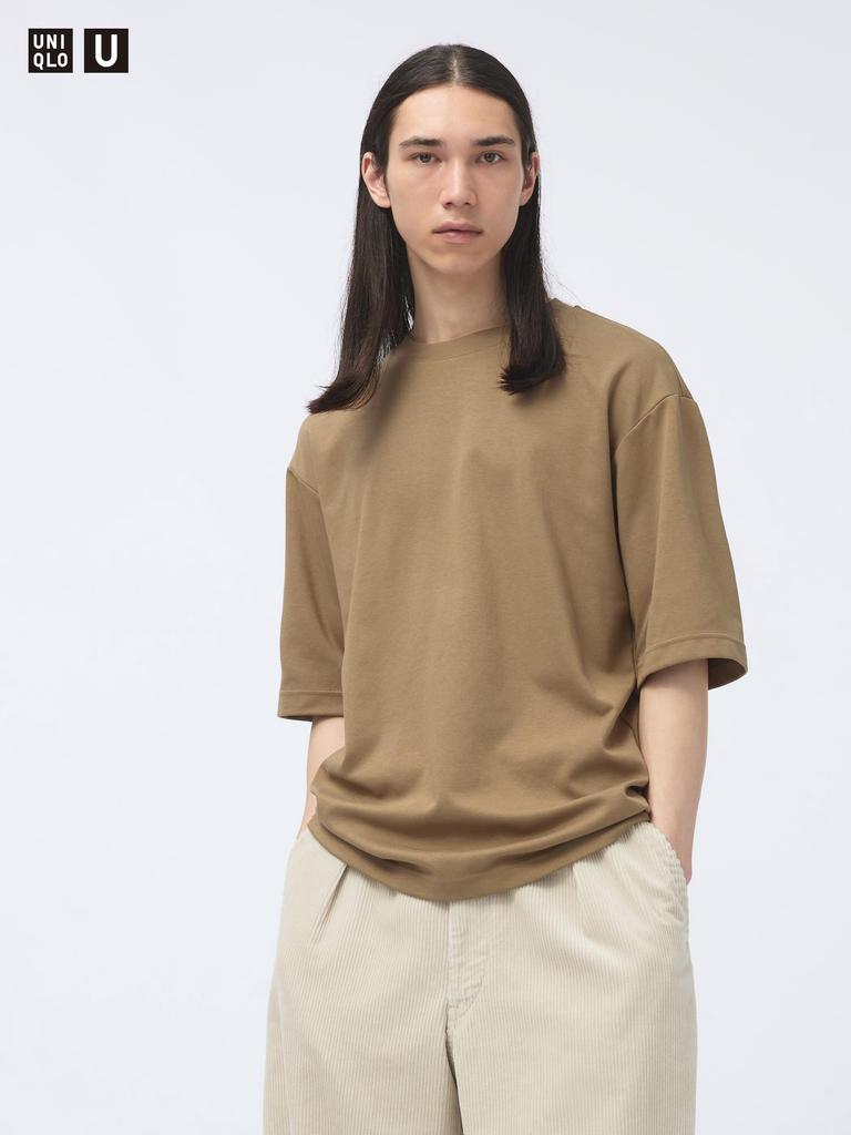 Uniqlo Airism CoTTon Oversized Crew Neck T