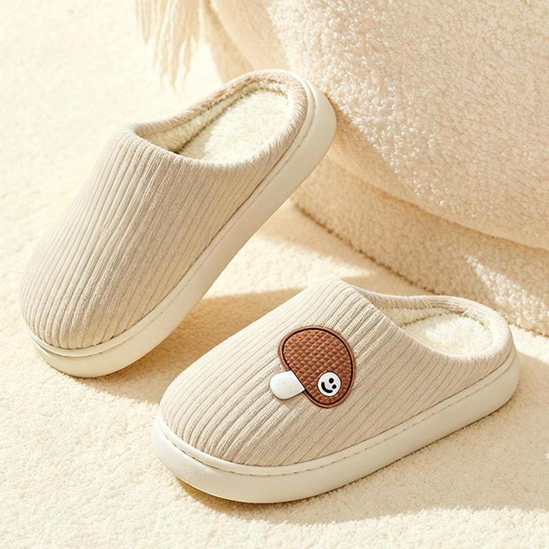 2025 new plush cotton slippers autumn and winter indoor home warmth velvet cotton shoes