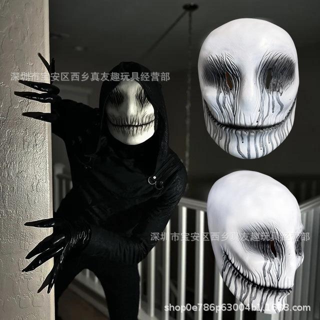 Fabbrica di Maschere Fantasma Bianco Sorriso Sottile Accessori Costumi Horror Halloween Carnevale