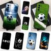 Sports Football Soccer Phone Case For Samsung Galaxy A73,31,32,72,41,53,52,71,22,5G,Note,J7,8,9 Soft Black Silicone Cover