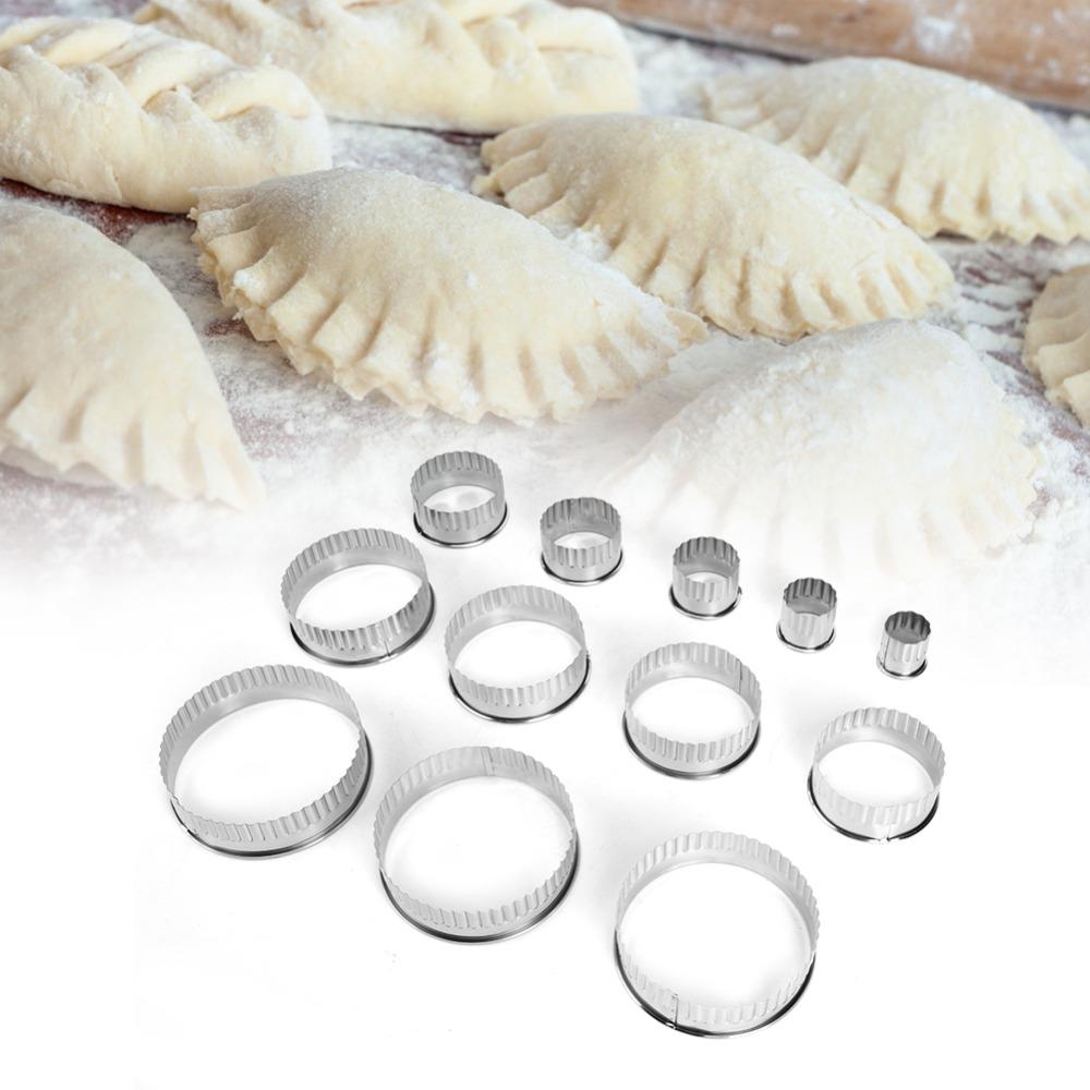 12PCS Rolled Edge Dough Cutter Mold Food Grade Dessert Mold Mousse Mold Dessert Preparation