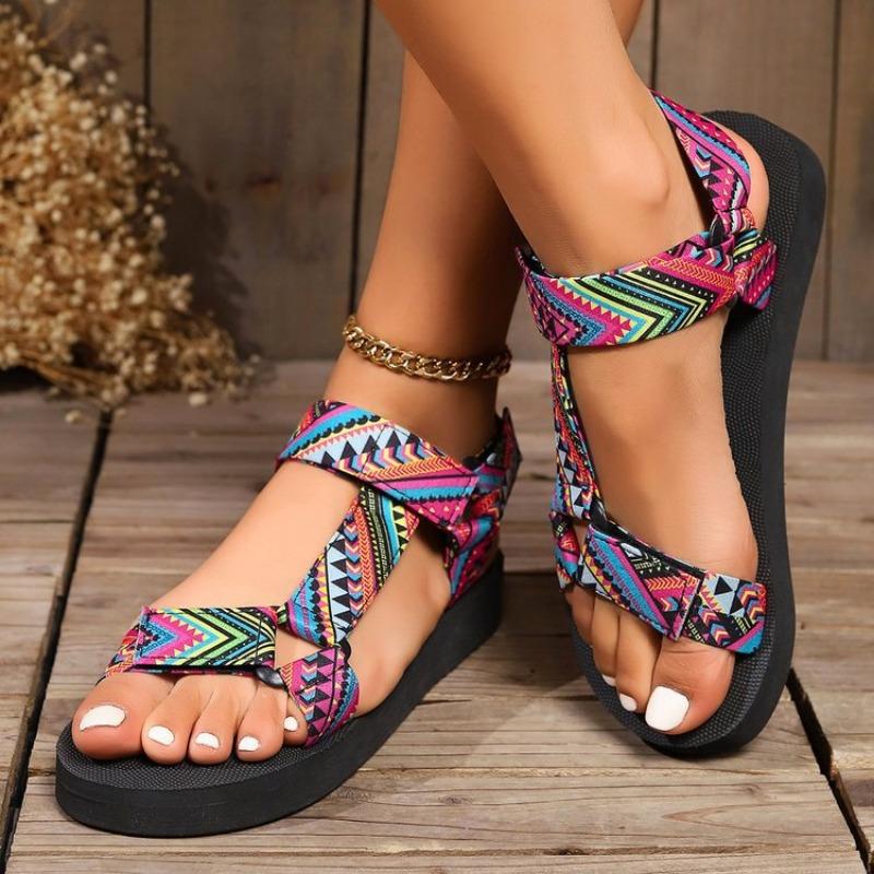 Large Size Sandals Women's Summer Flower Platform Sandals Women's Tea