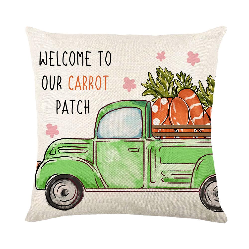 Neuer Osterkissenbezug Süßer Hase Polyester Bedruckt Wohnzimmer Sofa Kissenbezug