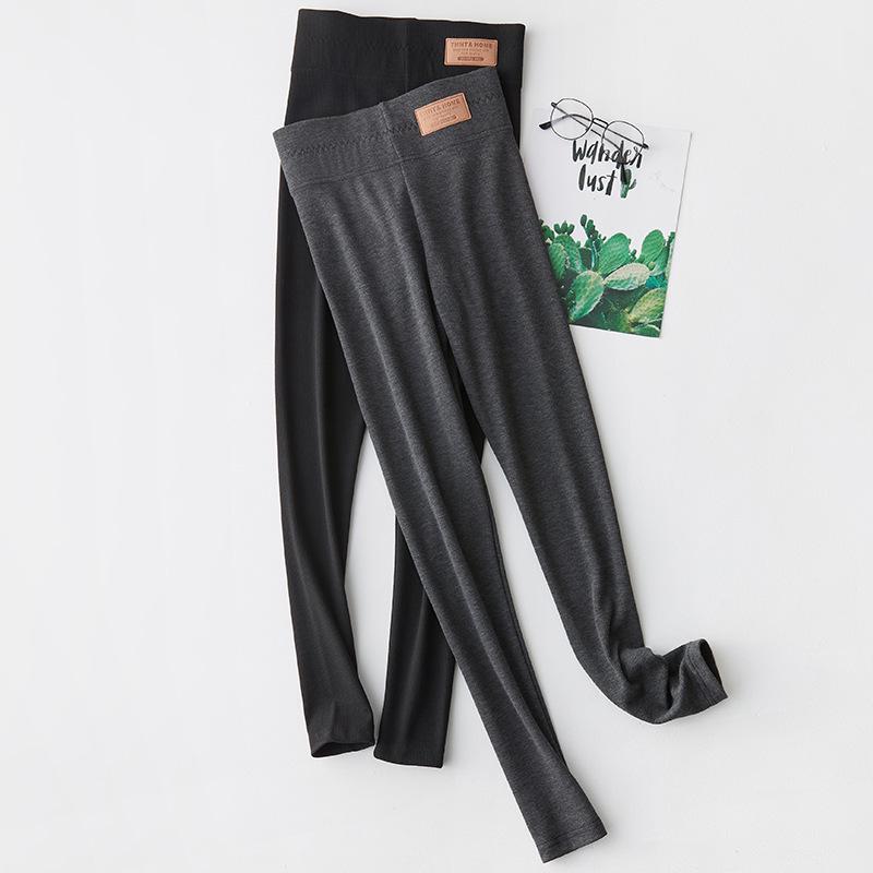 Plus Size Women's High Waist Fleece-Lined Lambswool Leggings for Autumn/Winter - Fits Up to 200 lbs