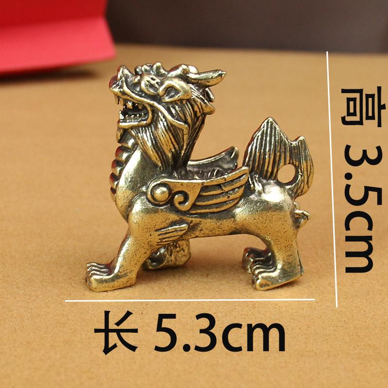 

Латунная фигурка единорога, офисный чайный набор, чайный питомец, цельный летящий единорог, украшение из чистой меди, металлическое ремесло, небольшой подарок