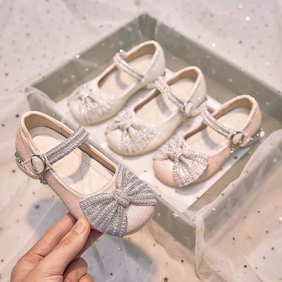 New Spring and Autumn Girls' Fashionable, Beautiful and Comfortable Soft-soled Leather Shoes