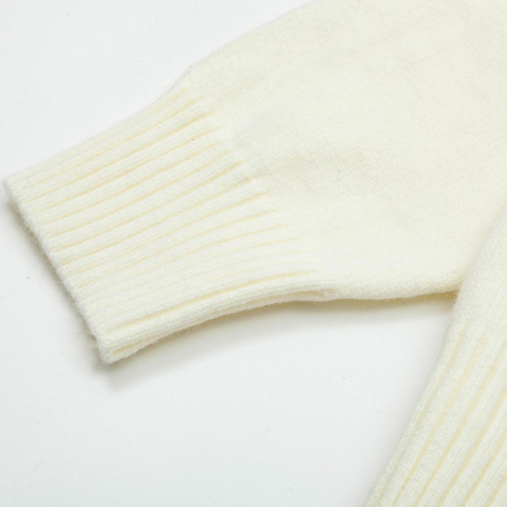 AMI Autumn and Winter New Big Heart Jacquard Wool Ami De Coeur Polo Collar Pullover Couple Sweater