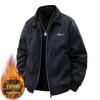 Korean Retro Wellington Gradient Jacket, Plus Velvet, Loose Fit - Trendy Men's Autumn/Winter Style