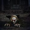 167 cm Outdoor Halloween Decoration Crawling Zombie, Animated Prop Decor with Sound Activated, Light Up Eyes