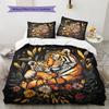 Hugging Animals  Pattern Bedding Quilt Set Quilt Cover Pillowcase Home Decoration  Gift (1 * duvet cover + 2 * pillowcase, without core)