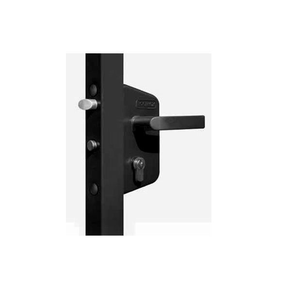 Noir Lakz P1 économique Jardin/Piétonne Verrou de portail avec Smklqf2 Polyamide portillon Restez en RAL 9005 par Locinox