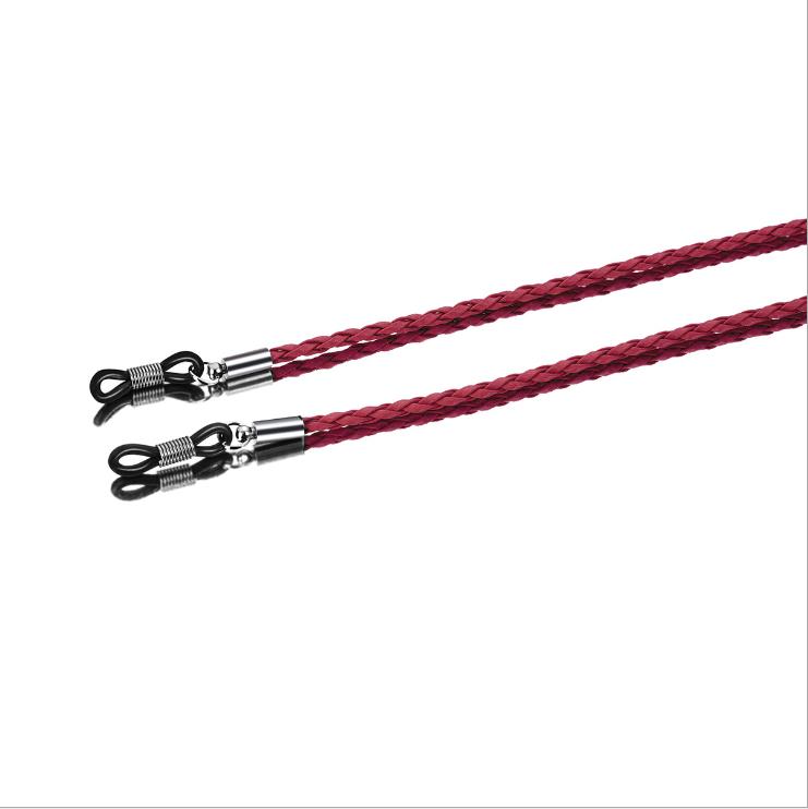 Corda Spessa a Torciglione in Pelle per Occhiali da Sole Catena per Occhiali Intrecciata Cordoncino per Occhiali Sport All'Aria Aperta Antiscivolo Accessori per Occhiali