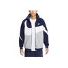Nike Sportswear Swoosh Fashion Comfortable Soft Reversible Collar Fleece Jacket Men Jackets Deep-Navy White Team-Blue-Grey BQ6546-411