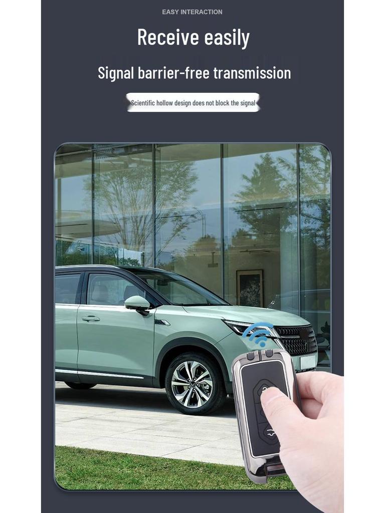 Soft Silicone Zinc Alloy Protective Key Cover for Wuling Xingchen SUV