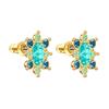 Swarovski Fashion Light Luxury Perforated Flower Green Crystal Earrings Women Earrings 5461791