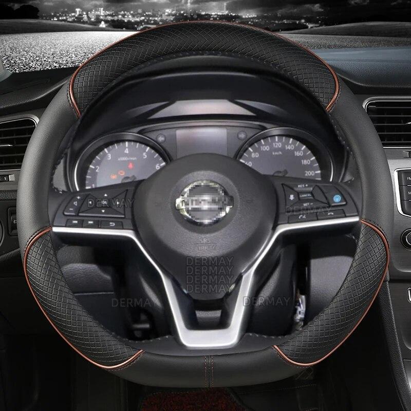 For Nissan Kicks P15 D15 2016~2023 Car Steering Wheel Cover Non-slip PU Leather Auto Accessories Fast Shipping