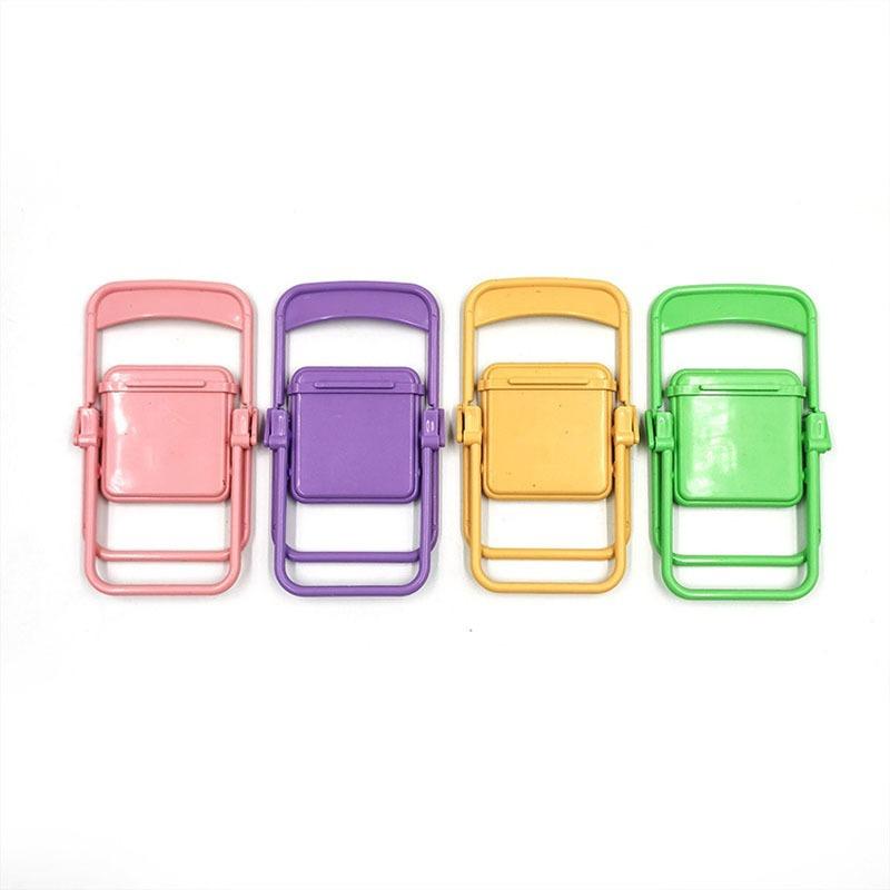 Creative Folding Chair - Desktop Phone Holder - Stool Holder - Accessory - Portable Lazy Person Support