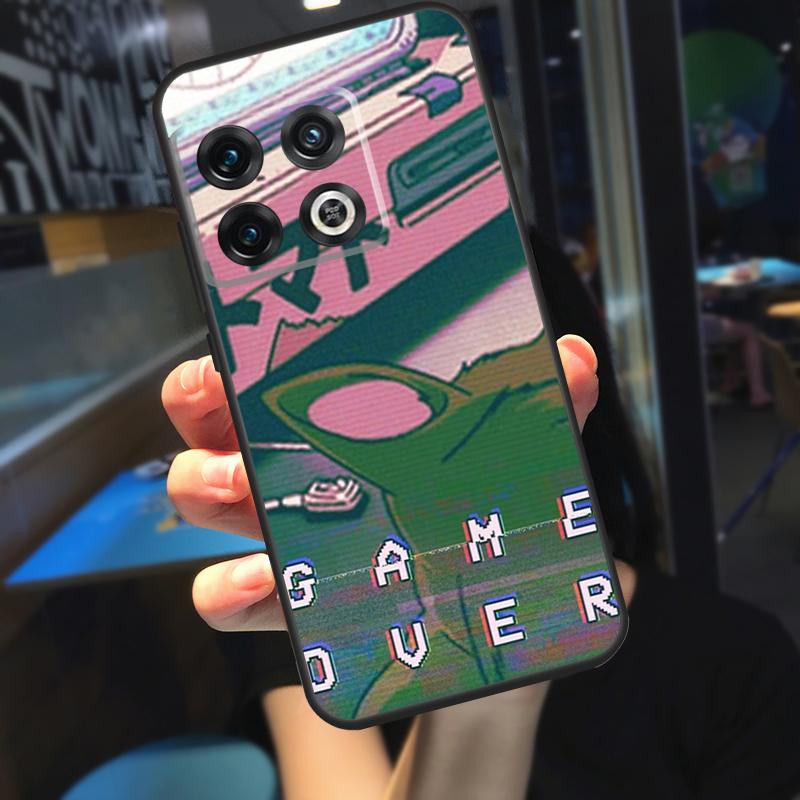 Retro Aesthetic Japanese Game Over Funda For OnePlus 10T 8T 9RT 12 13 13R 11 9 10 Pro OnePlus Nord 4 CE 2 3 Lite N20 N30 Case