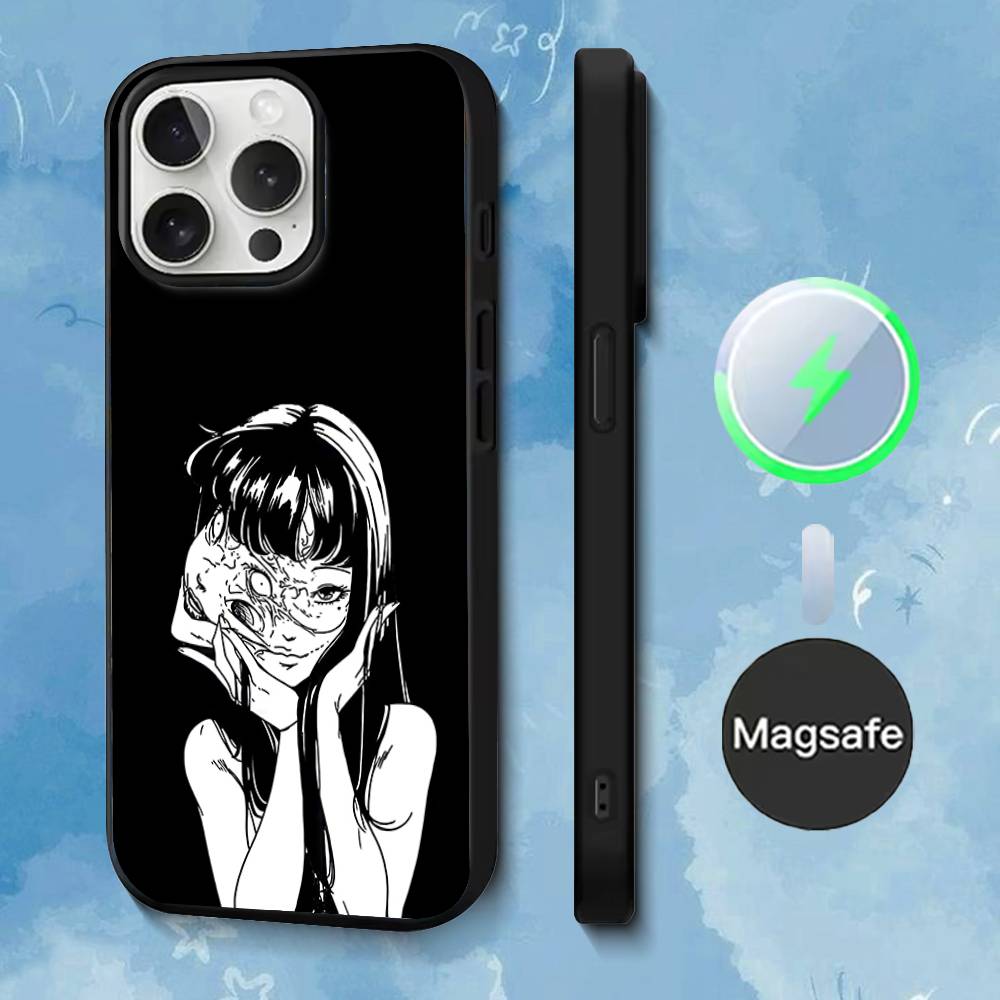 Phone Case For iPhone 17,16,15,14,13,12,11,Pro,Max,Plus,Mini,SE4,E Comics J-Junji Ito T-Tomie Magnetic Magsafe Wireless Charging