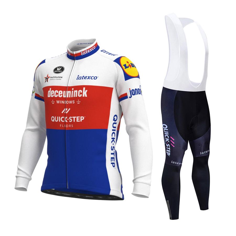 2026 QUICK STEP Pro Cycling Jersey Set Long Sleeve MTB Bike Clothes Wear Bicycle Cycling Clothing Ropa Maillot Ciclismo