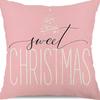 Christmas Pillowcase Linen Print Elk Snowman Home Decoration Sofa Cushion Cover