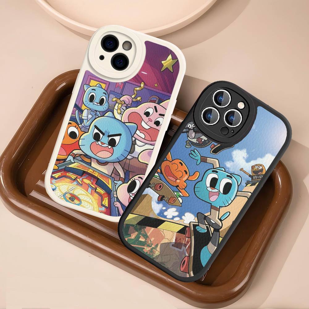 The A-Amazing W-World Of G-Gumball For iPhone 16 15 14 16E 13 12 11 Pro Max Plus Phone Leather Case