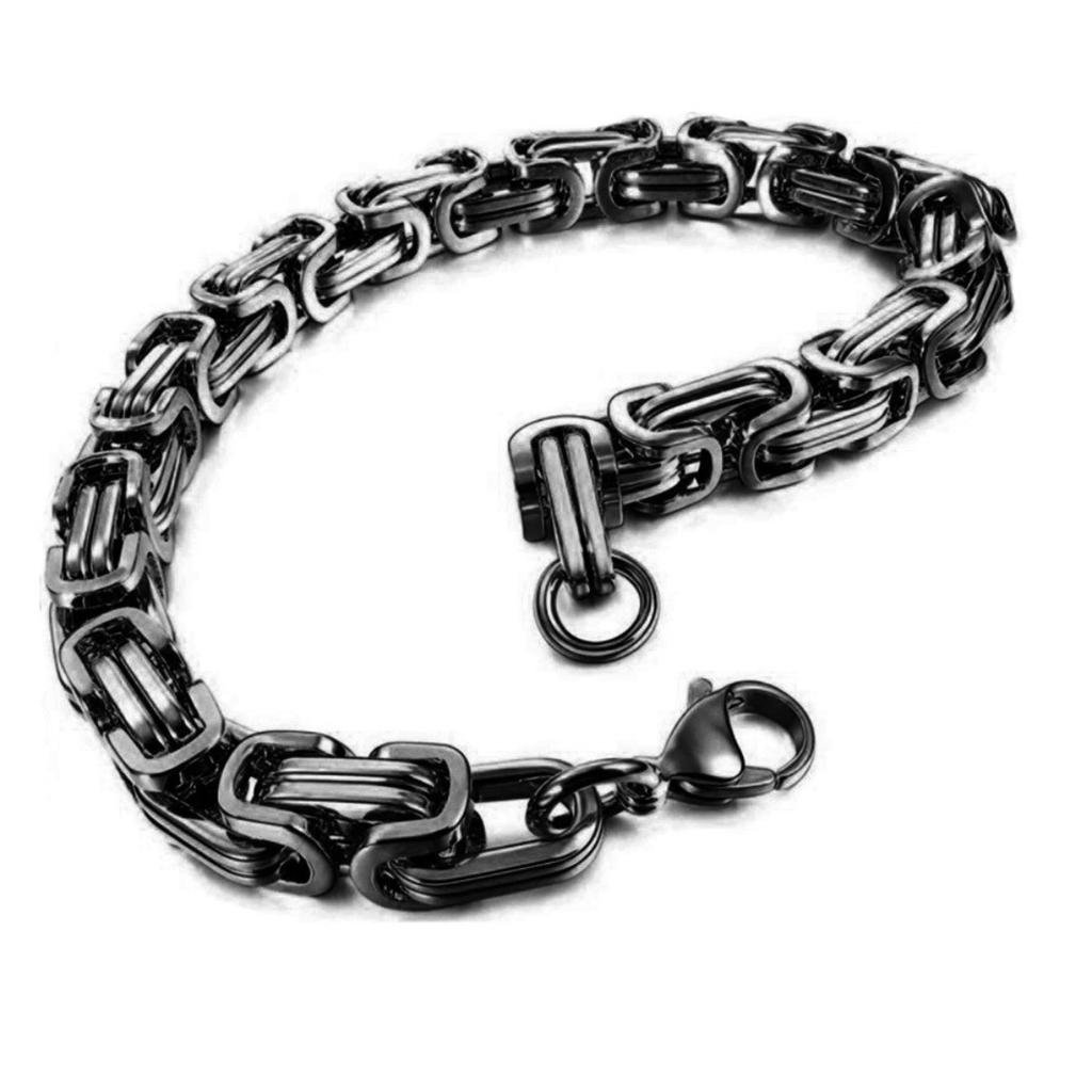 Bracelet for Men Stainless Steel Chain Jewelry, Hypoallergenic Gift & Party Punk Bangles Accessories 3 Types Color