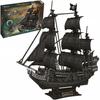 Puzzle divertente cubico 3d nave pirata vendetta della regina anna 308 elementi t4018h