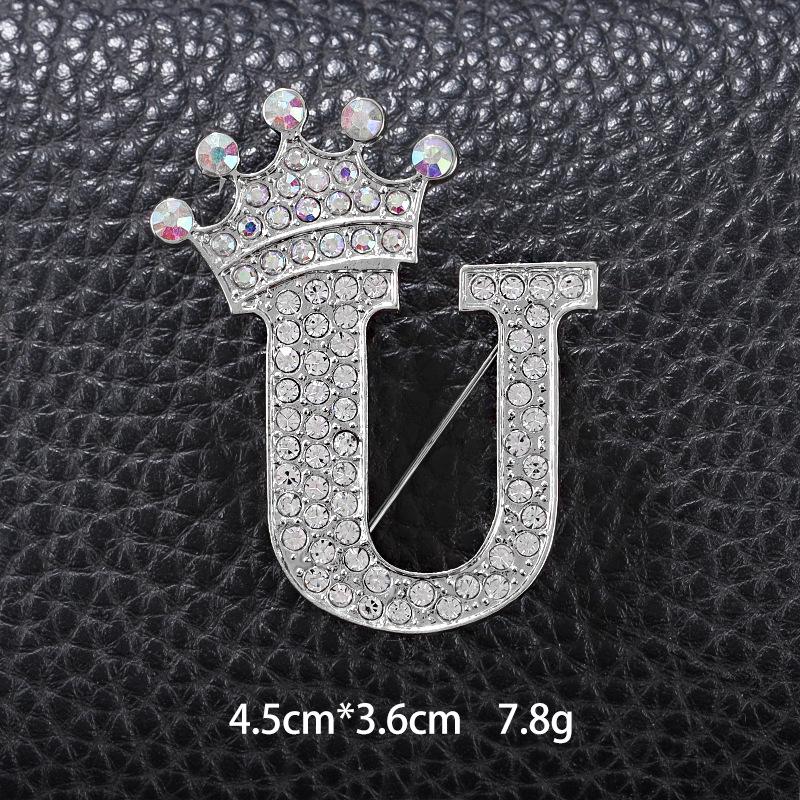 Unisex Versatile English Letter Brooch Lapel Pin for Suits and Clothing