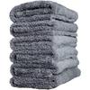 Kingsheep Edgeless Microfiber Towel Car Drying Wash Buffing 6Pack 16"X16" Ultra Plush 450Gsm Detailing Cloth (Gray)