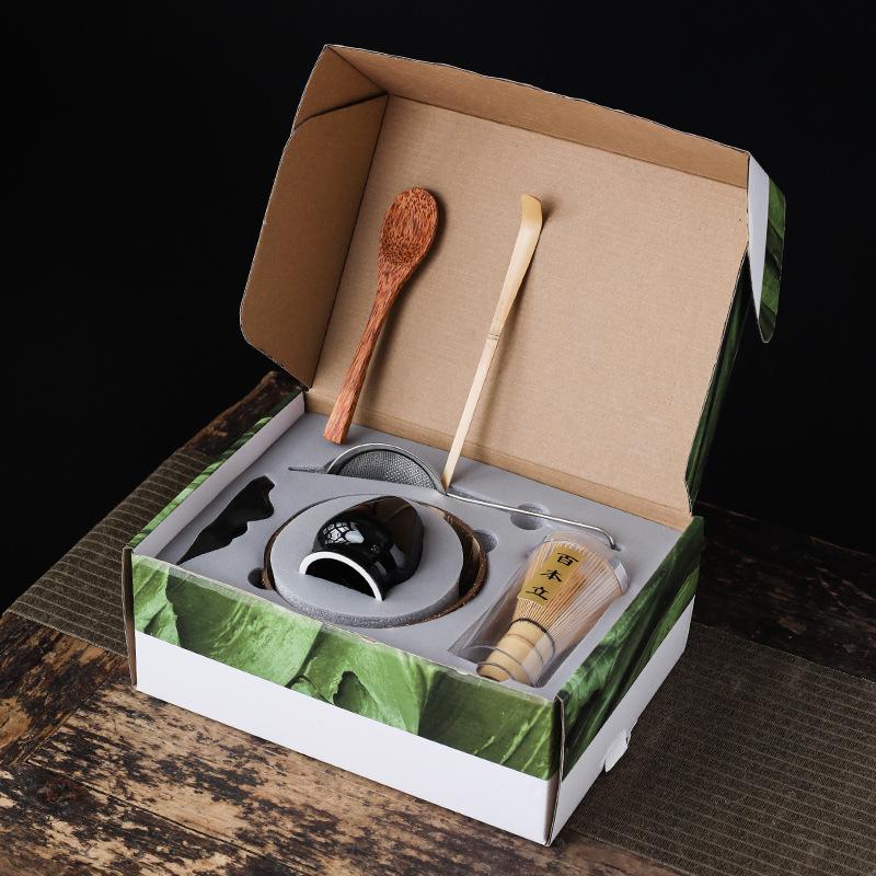 Nytt Kokos Matcha Teset Skålset Teset Bai Ben Li Teset Li Kombinationsverktygsset Japansk Presentask