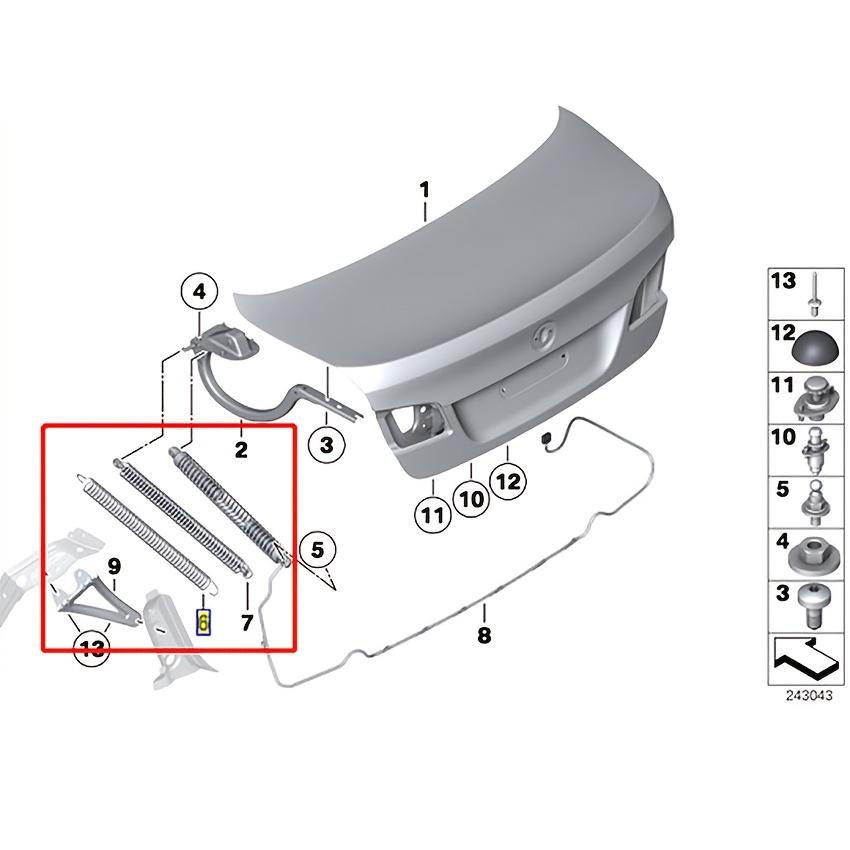 For BMW 5 Series F10 F18 Car Tailgate Spring Trunk Shock Absorber Support Strut 2010-2017 51247204366 51247204367