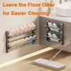 Simple Shoe Rack Wall-mounted Bathroom Slippers Hook Holder Shoes Slipper Drain Storage Drying Rack Shoe Organizer Hanger