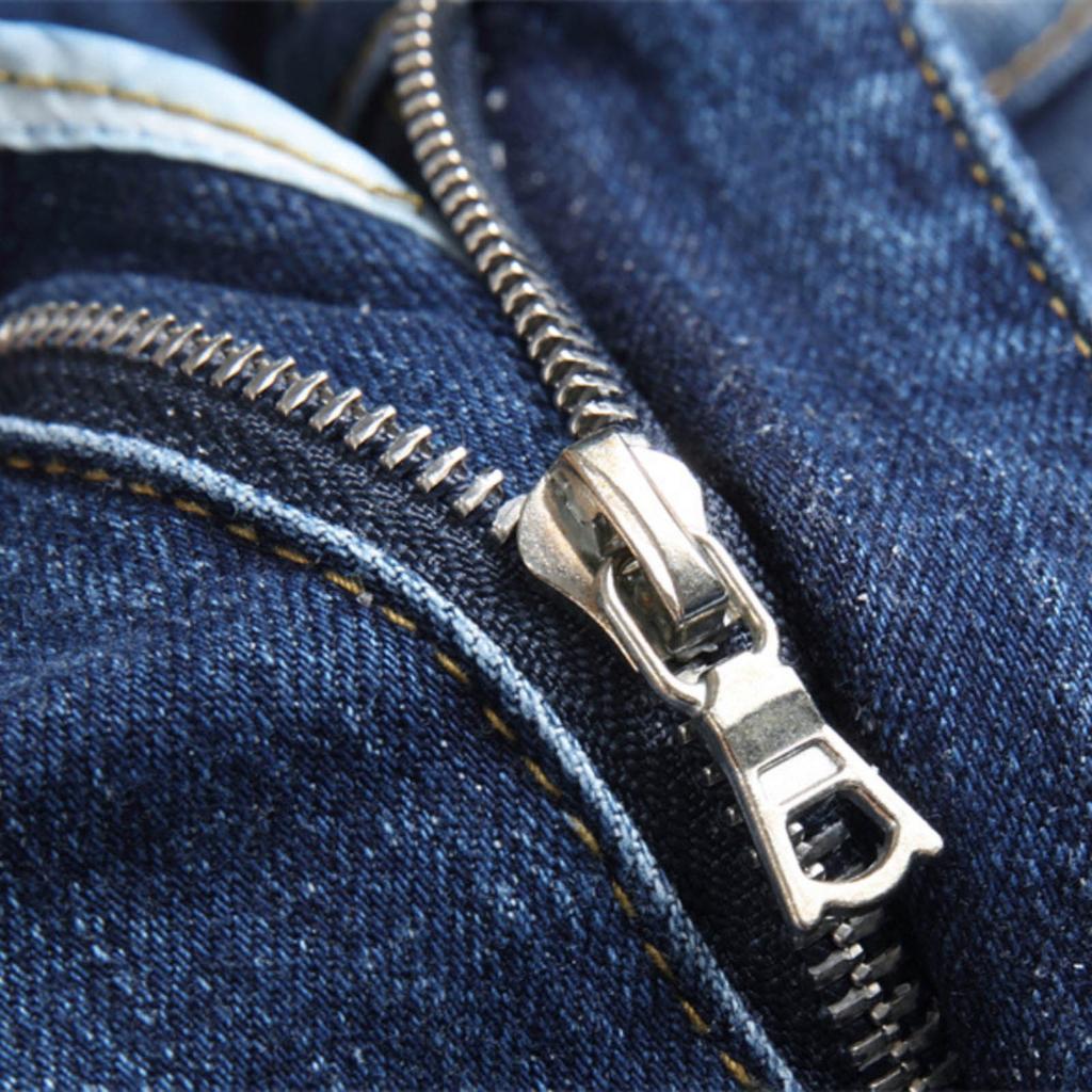 Denim Street Youth Trendy Jeans Embroidered Hole Stretch Small Leg Men's Jeans