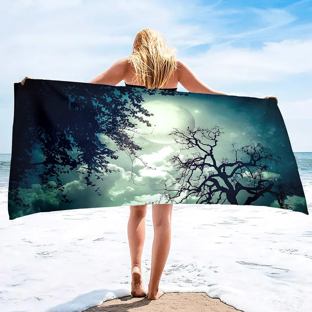 Beach Towel Forest, Beach Blanket or Oversized Large Bath Towel,Quick Dry and Sandproof Beach Towels,Lightweight and Large