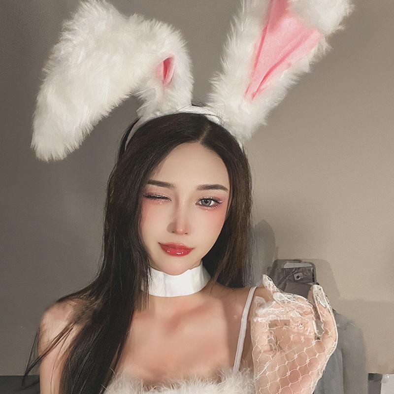 Fete drăguțe de pluș, urechi lungi de iepure, benzite pentru păr, accesorii pentru păr pentru cosplay