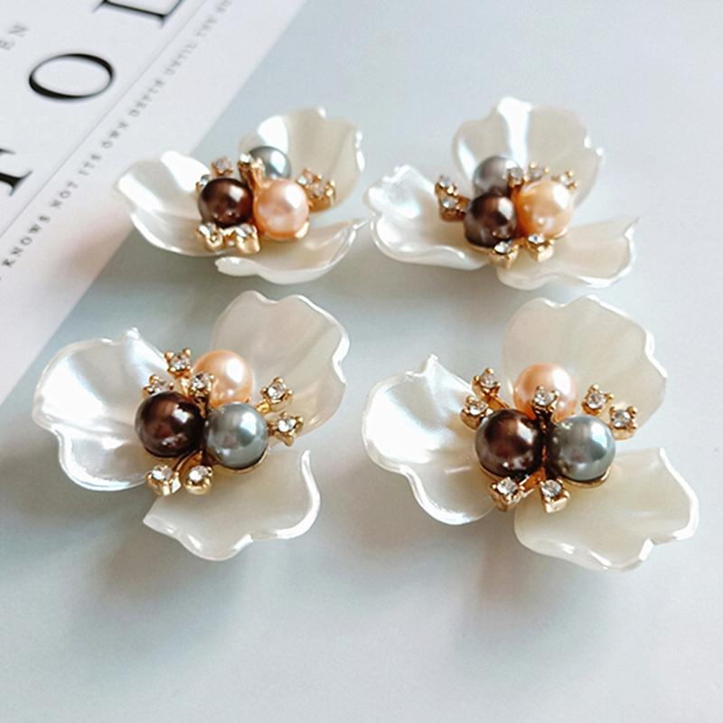 1 Pcs Pearl Daisy Flower Plate Torus Alloy Accessories Diy Handmade Jewelry