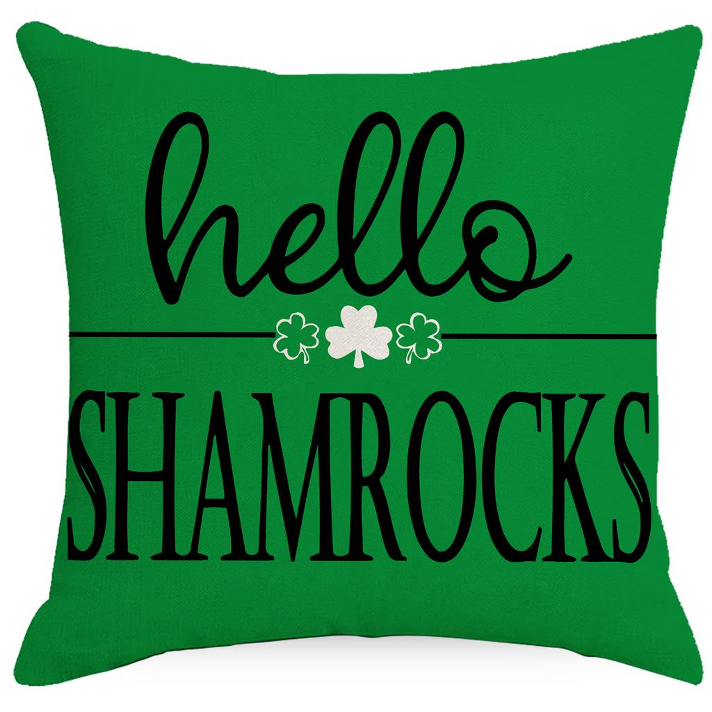 St. Patrick's Day Pillow Case Car Sofa Bedside Linen Printed Pillow Cushion Cover