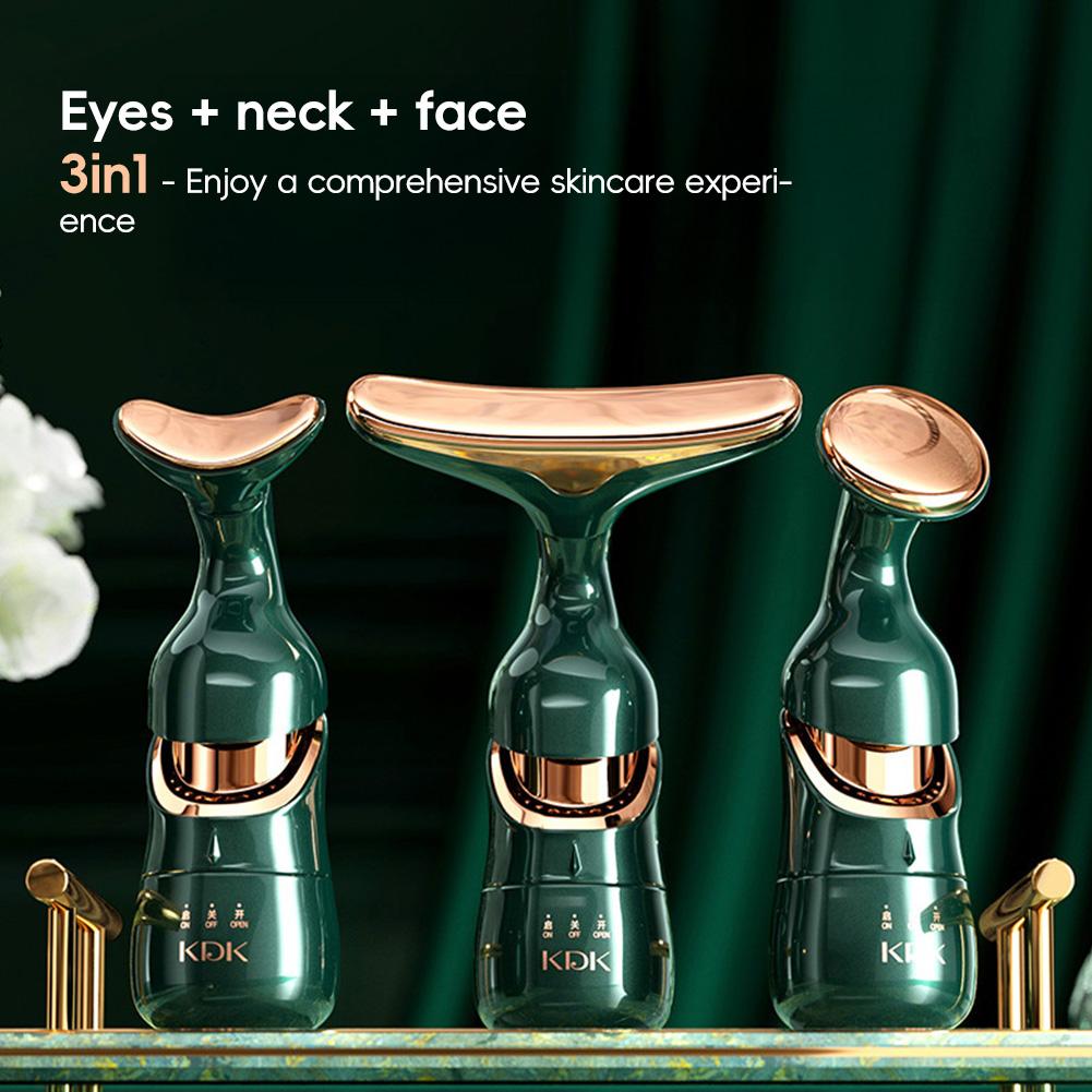 3 In 1 Face Massager Neck Facial Eye Massage Skin Tightening Wrinkle Anti Aging Face Massager Instrument Skin Expert Beauty Device