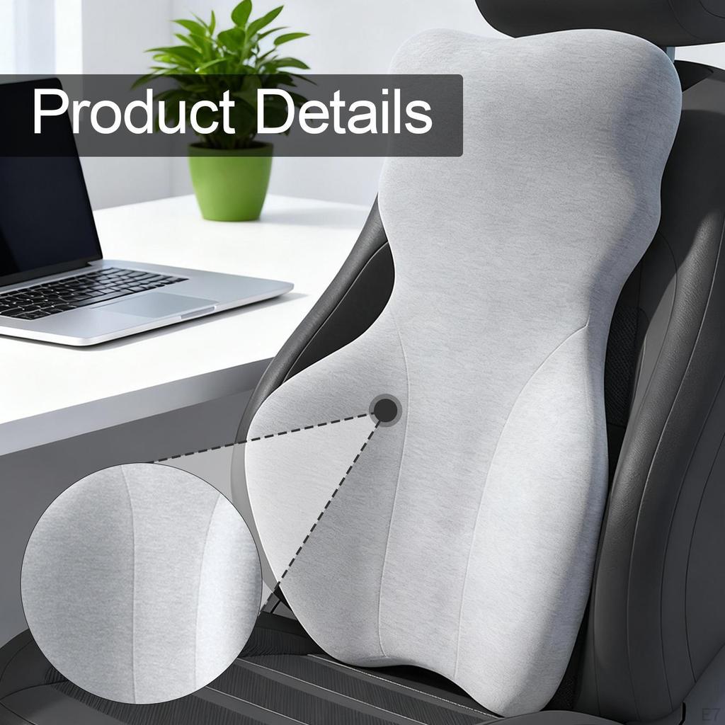 Bequemes Memory-Schaumstoff-Bürostuhl-Kissen, Kompaktes ergonomisches Rückenstützkissen für das Auto