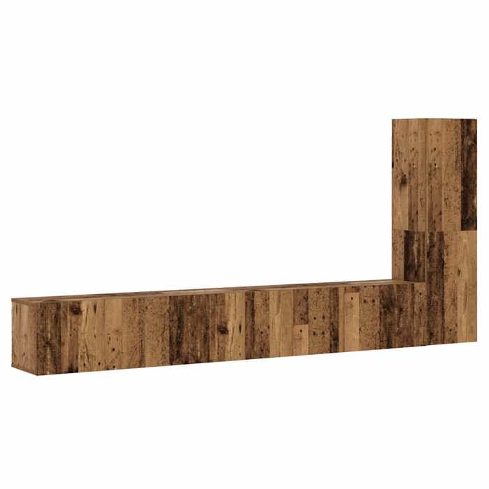 VidaXL Wall-mounted TV Furniture 3 Pcs Old Wood Engineered Wood, TV Bench, Hifi Cabinet, Entertainment Center, TV Buffet, 3328983