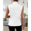 Women's Fashion Solid Color Commuting Button Vest Vest Top