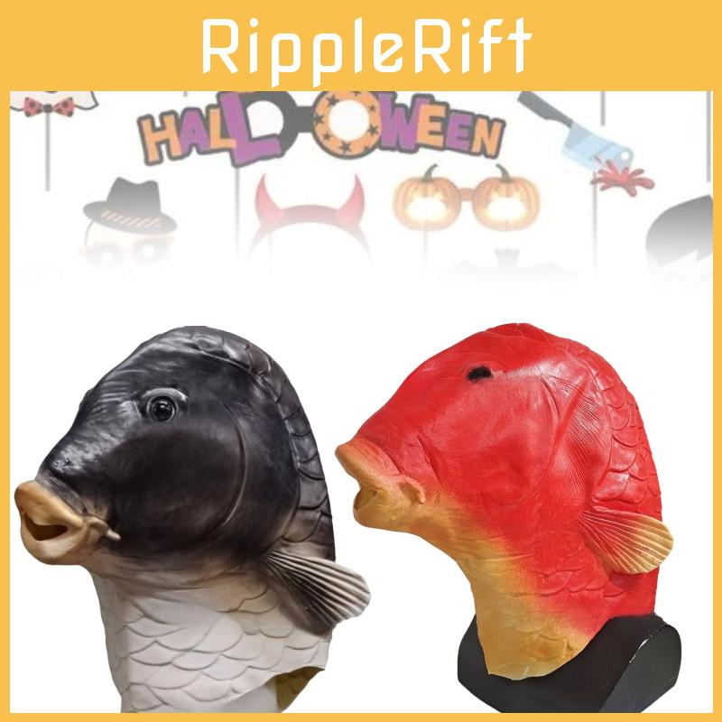 Funny Goldfish Head Mask Unique Animal Theme Costume Perfect For Halloween Parties And Pranks